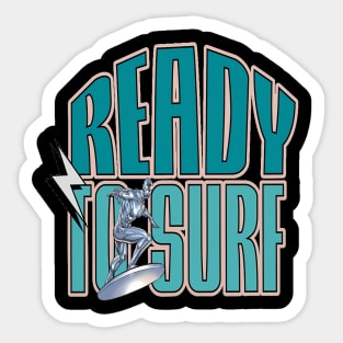 Ready To Surf, Hello Summer Vintage Funny Surfer Riding Surf Surfing Lover Gifts Sticker